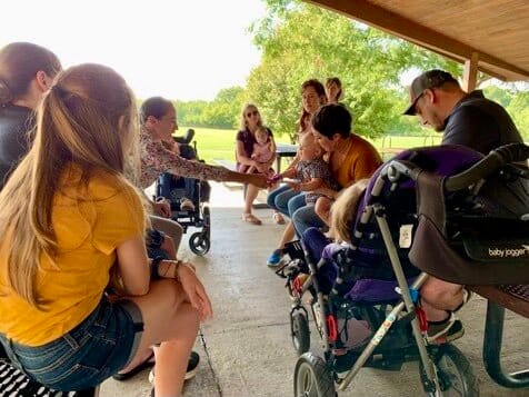 Little Lobbyists children engage with their congressional representative at a local playground.