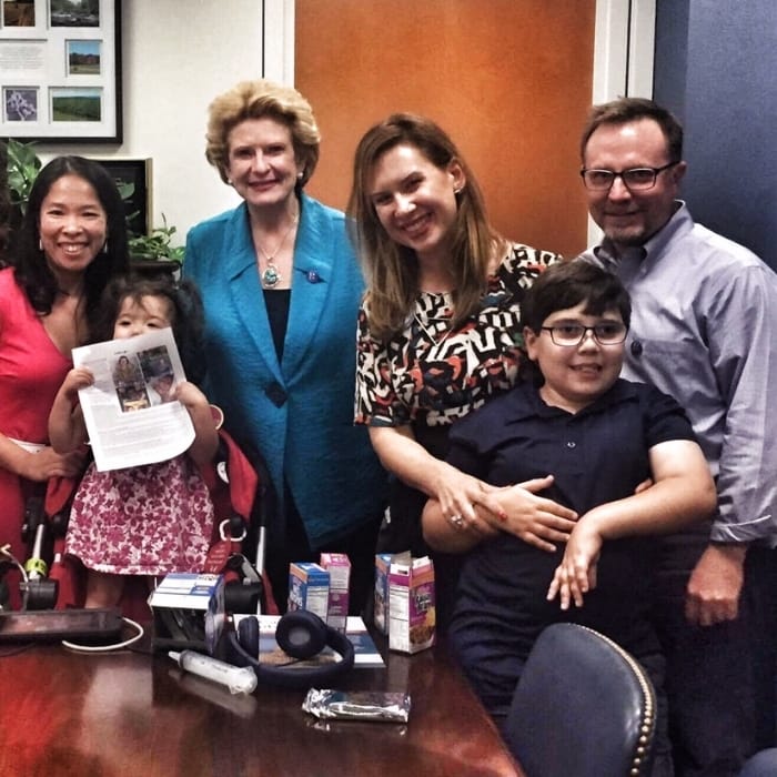 Meeting Senator Stabenow (Simon requested snacks... fortunately she had lots of Kellogg's cereal on hand! Did you know Kellogg was based in Michigan?)