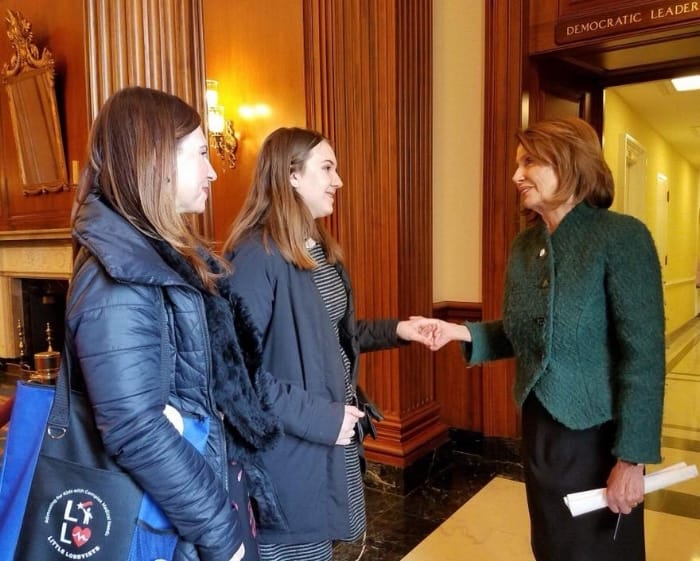Leader Pelosi thanking my daughter Olivia for being a great big sister and standing up for what she believes in. Yes I am crying, you would too.